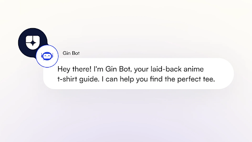 Example of chatbot introduction disclaimer. 