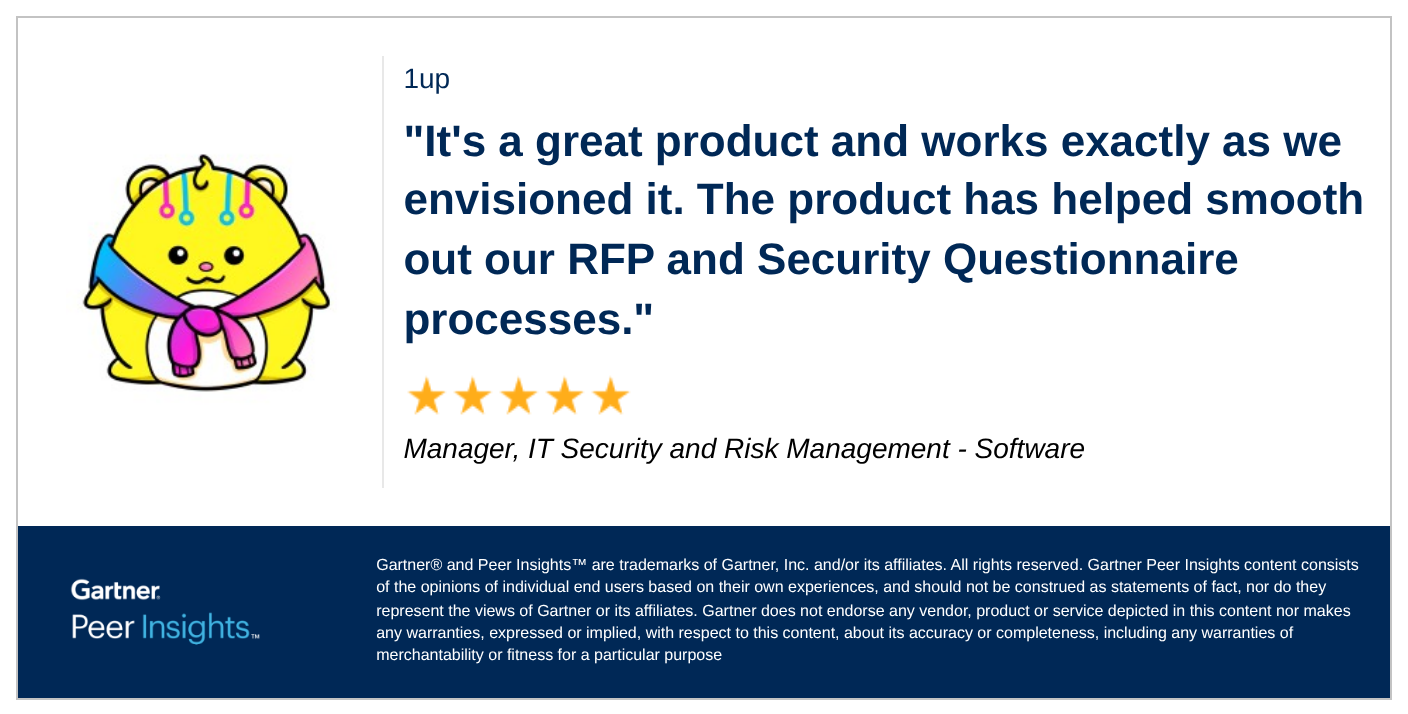 Gartner quote from Manager, IT Security and Risk Managment, Software