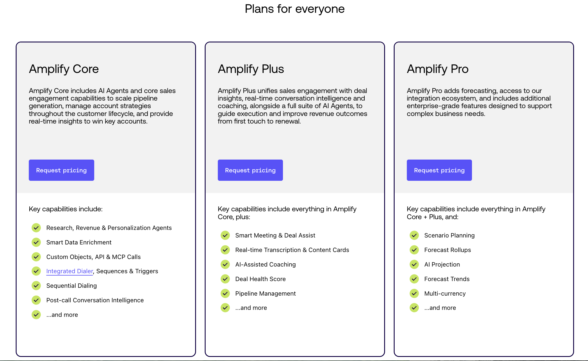 Outreach Pricing Page