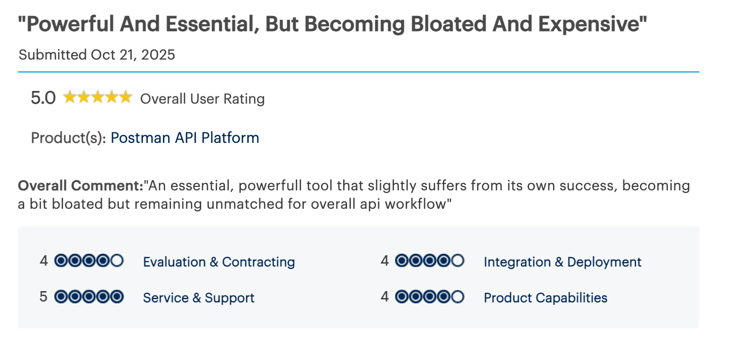 Postman Gartner Quote