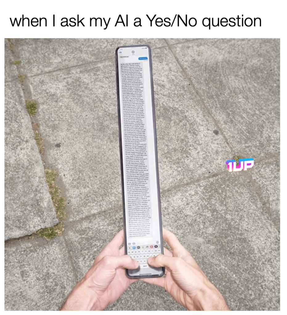AI Responses are too long meme