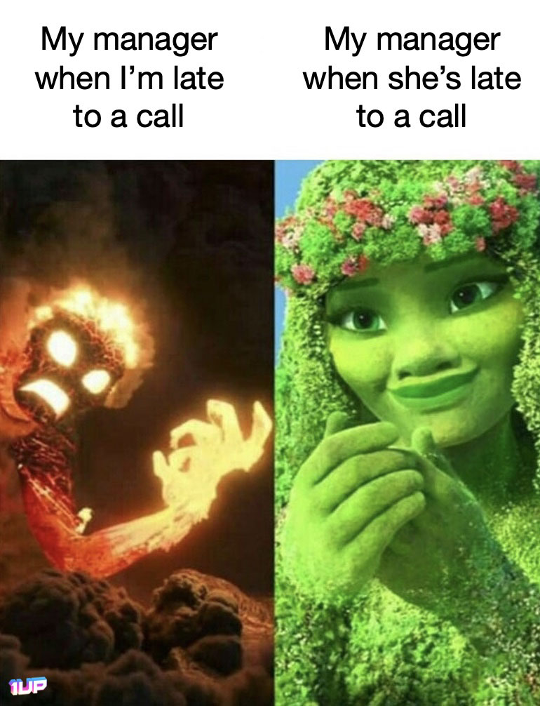 Arriving Late to a Call Meme