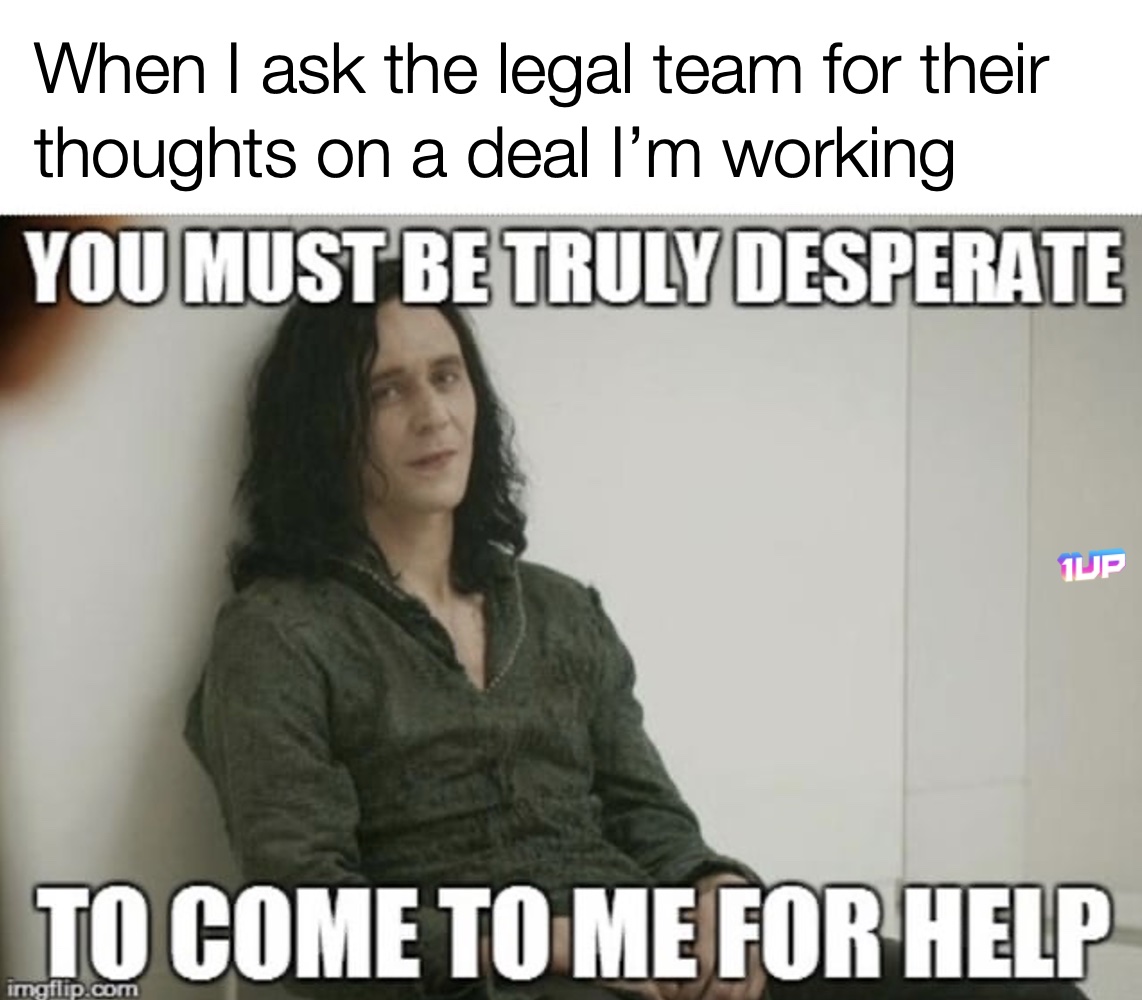 Ask Legal Team for Help with Sale Meme