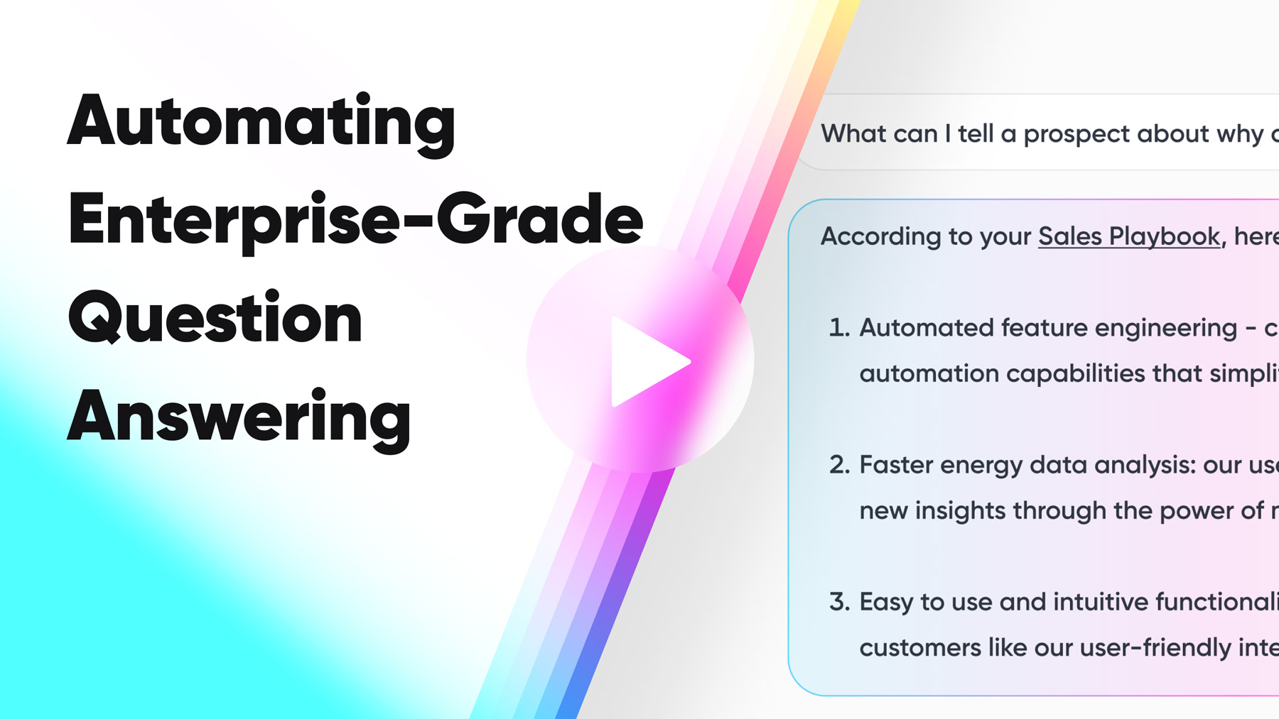 How to Automate Enterprise Question Answering
