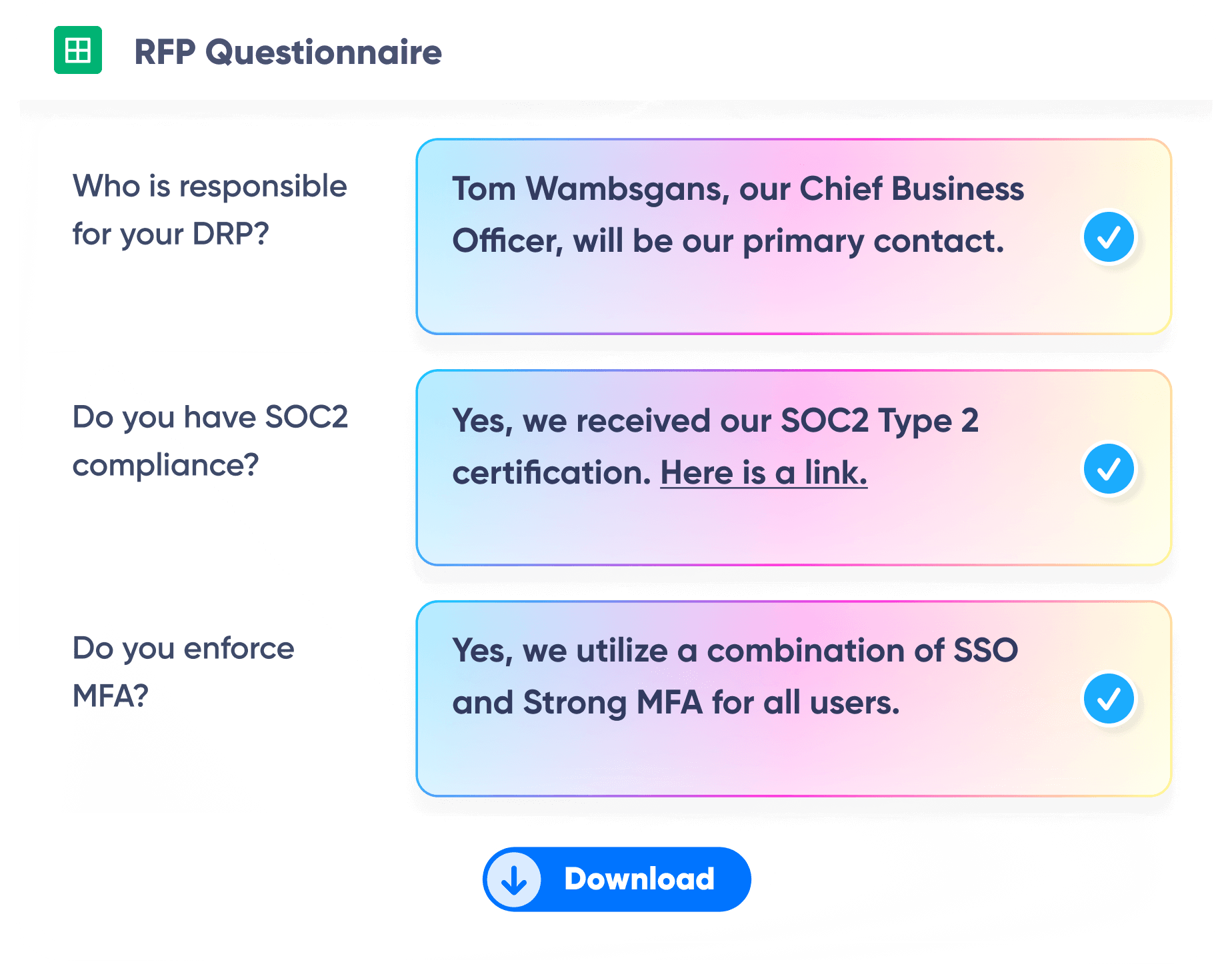 Automate Sales Questions