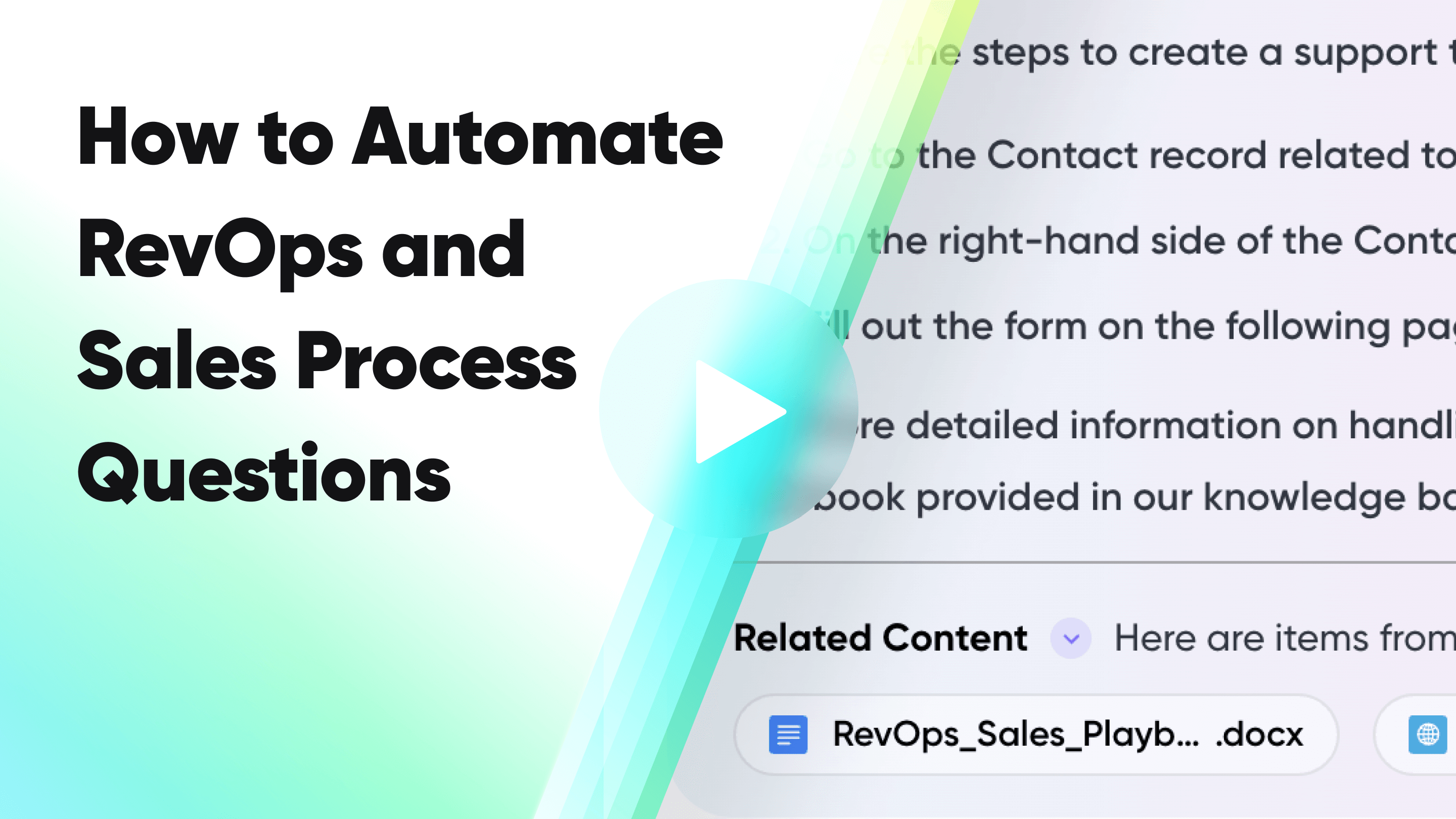 Automating RevOps Sales Process Questions with AI