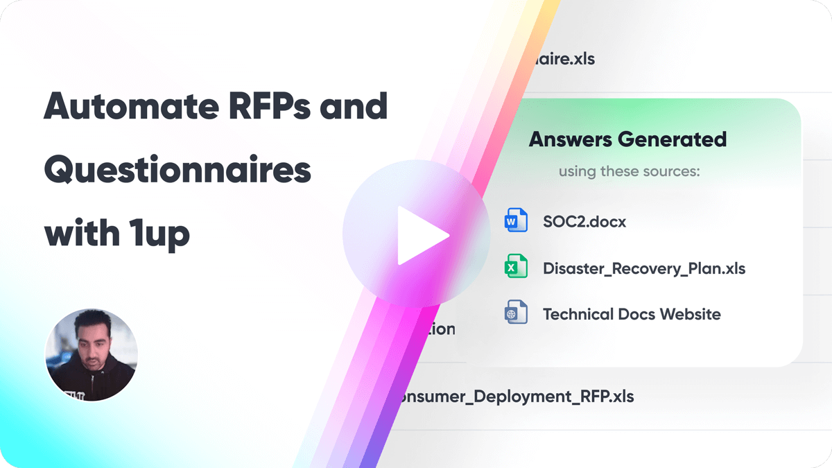 How to Automate RFP Questionnaires with 1up