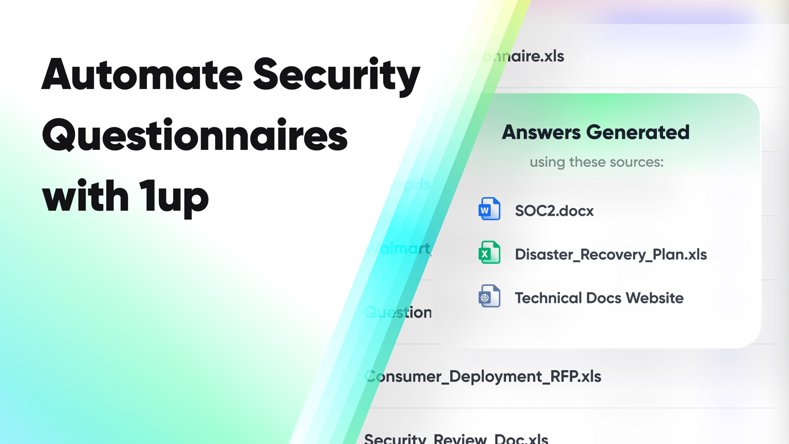 Automate Security Questionnaires with 1up