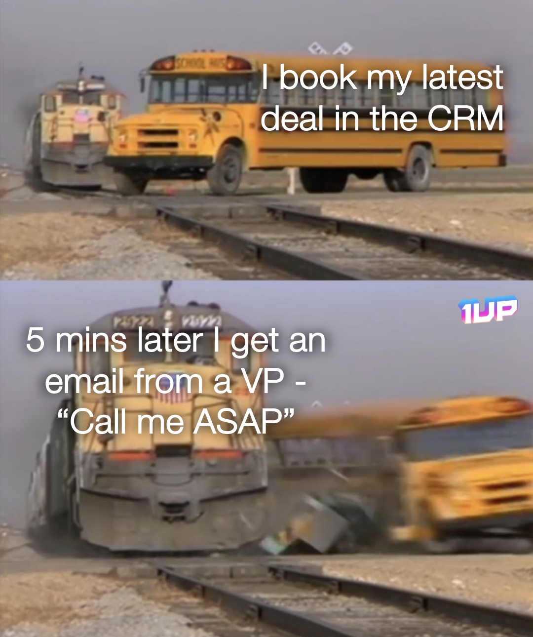 Book a deal in the CRM meme