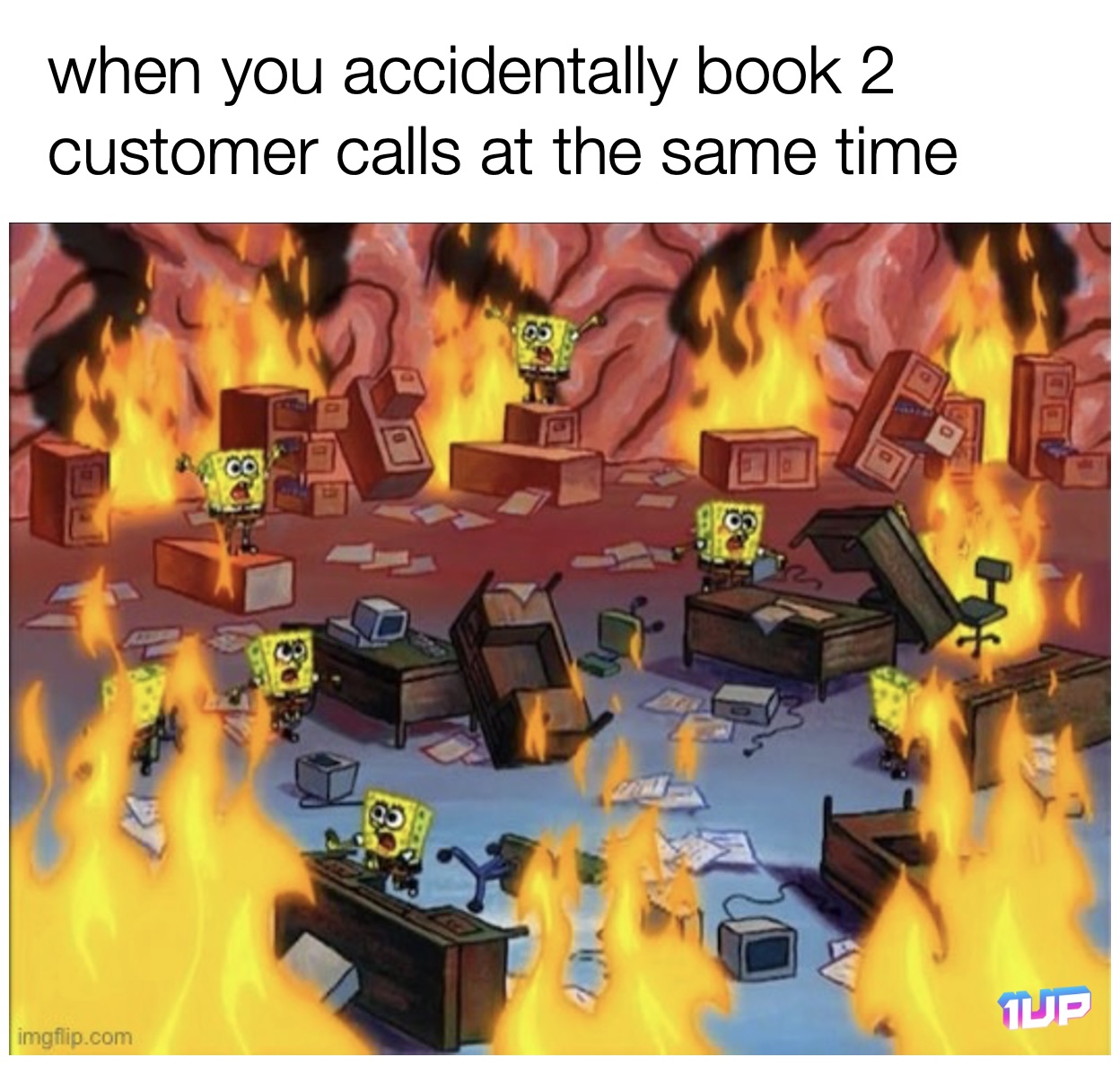 Customer sales calls meme