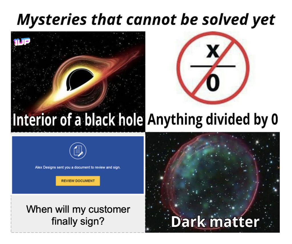 Customer Signing a Deal Meme