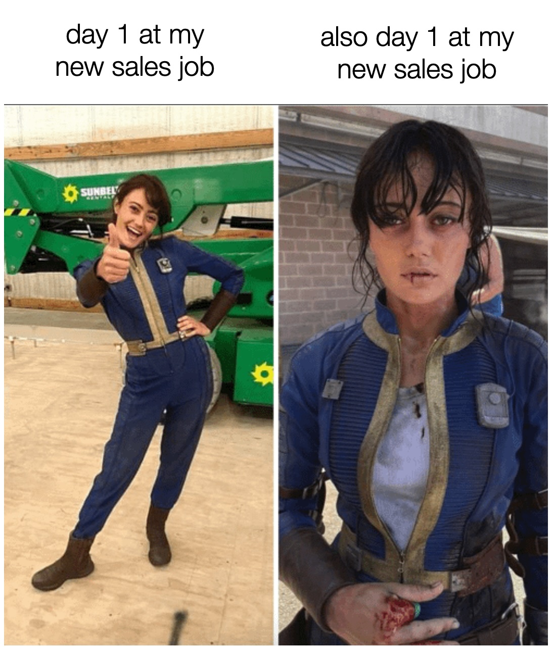 Day 1 at my new sales job meme