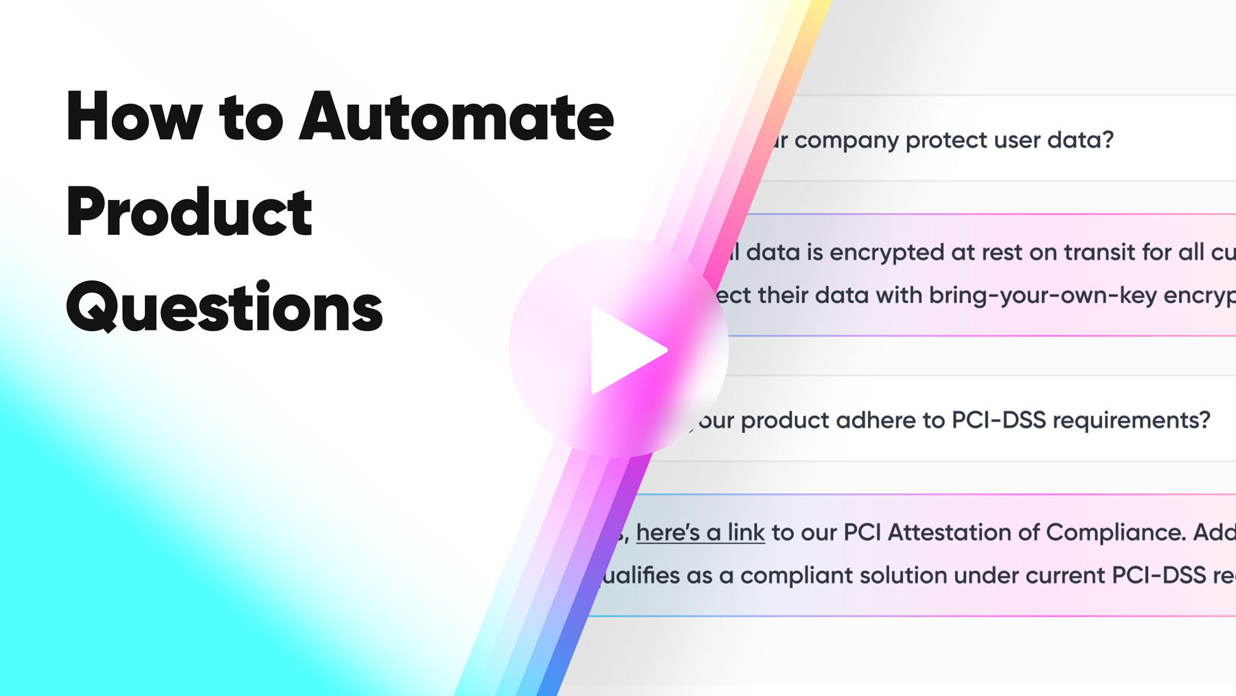 How to Automate Product Questions