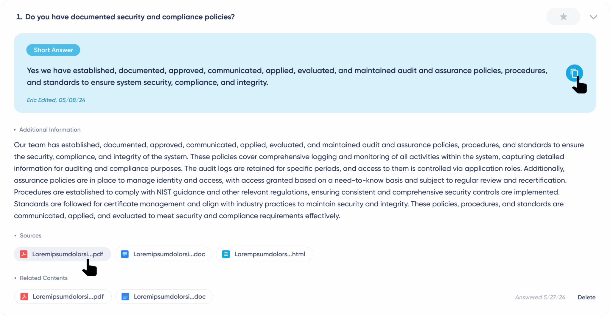 1up extracts relevant info from rfp