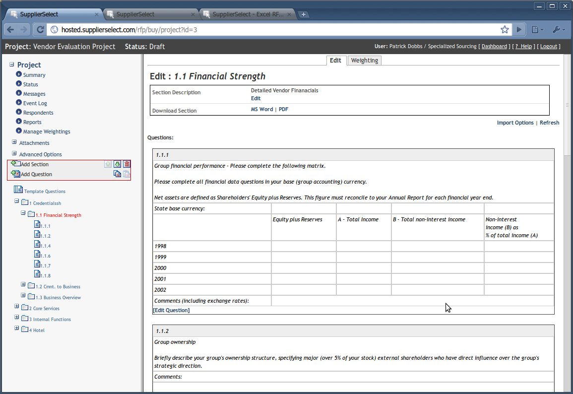 web based questionnaire