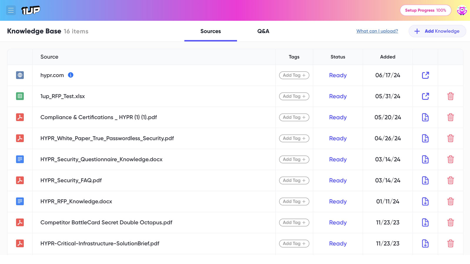 Proposal Knowledge Base