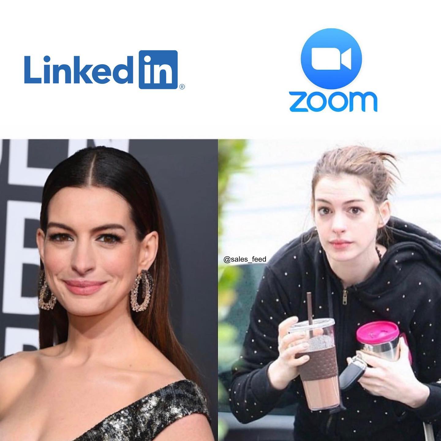 Me on LinkedIn vs me on Zoom