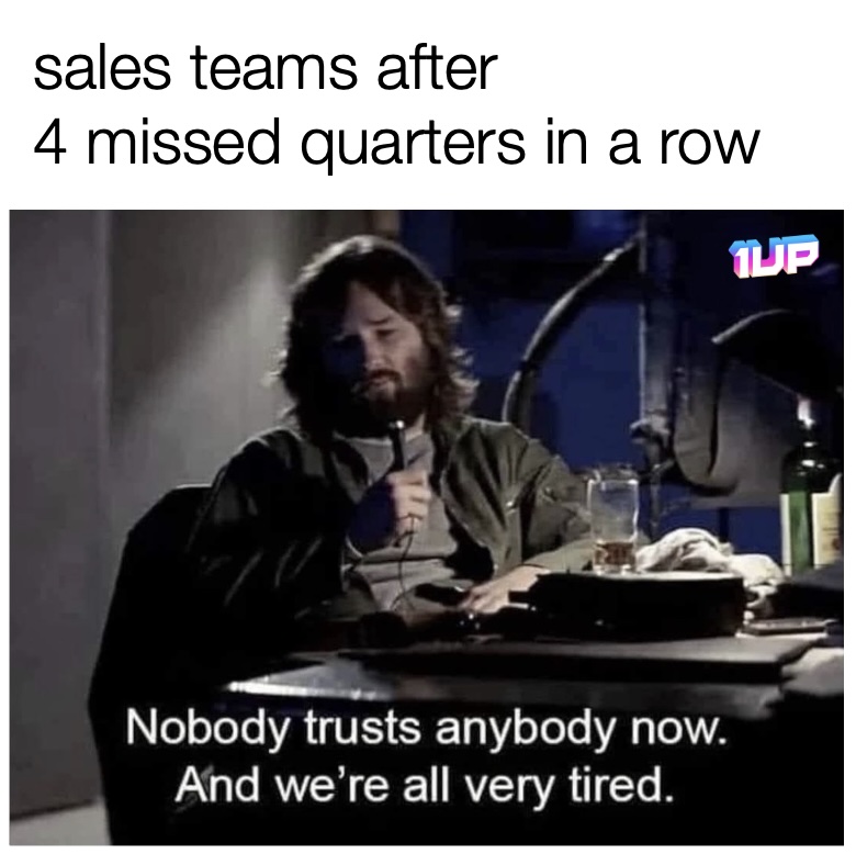 Missed sales quota meme