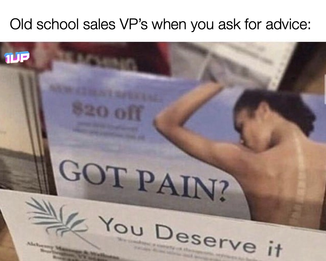 Old School Sales Advice Meme