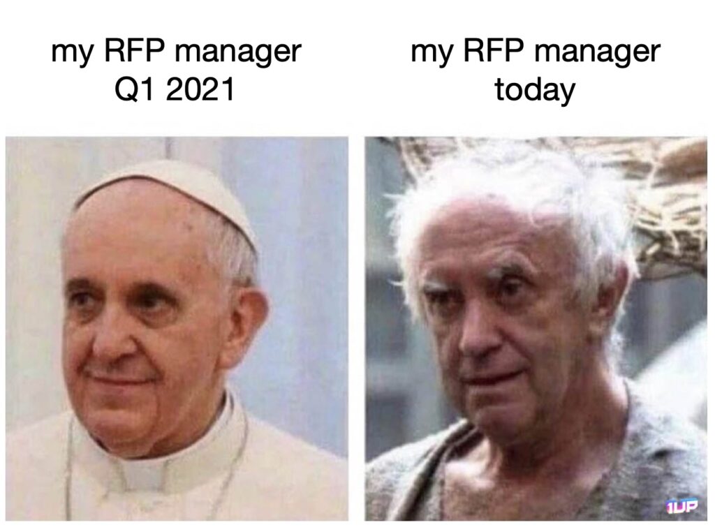 20 RFP Memes for Overworked Proposal Managers - 1up.ai