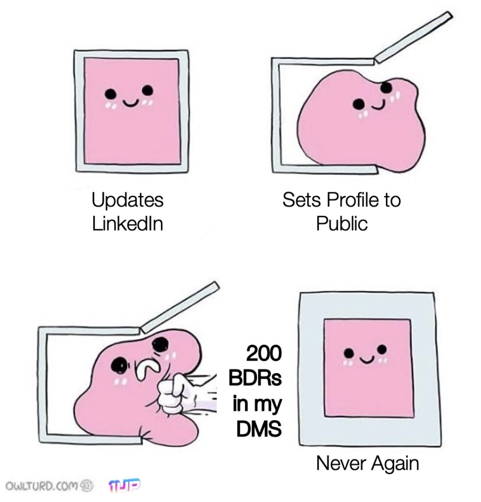 Public Linkedin Profile Meme