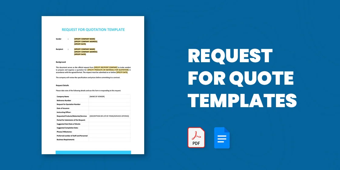 Request for Quote RFQ Template