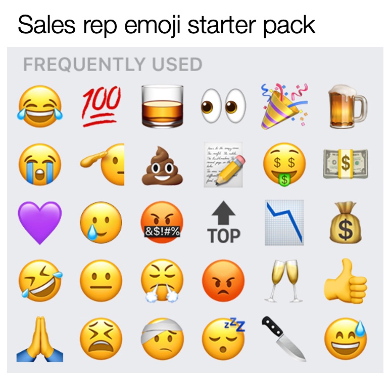 Sales Rep Emoji Meme