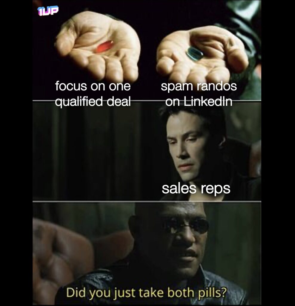 Sales Reps Spamming Linkedin Meme