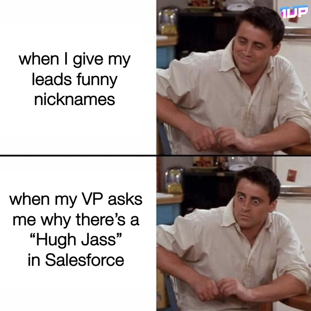 Salesforce Lead Nicknames Meme