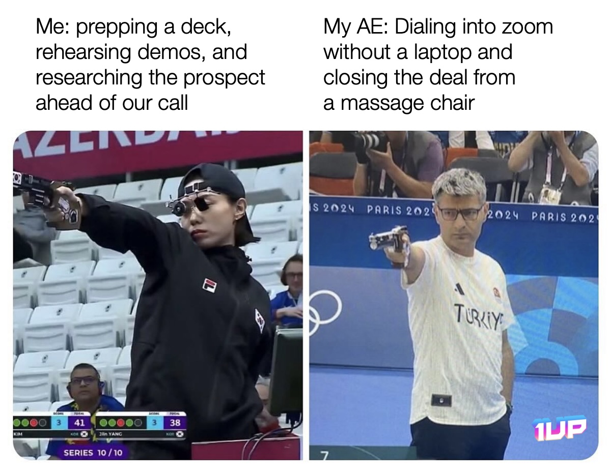 SDR vs AE sales call meme