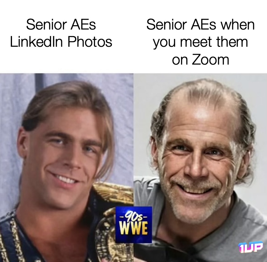 Senior AEs on Zoom Meme