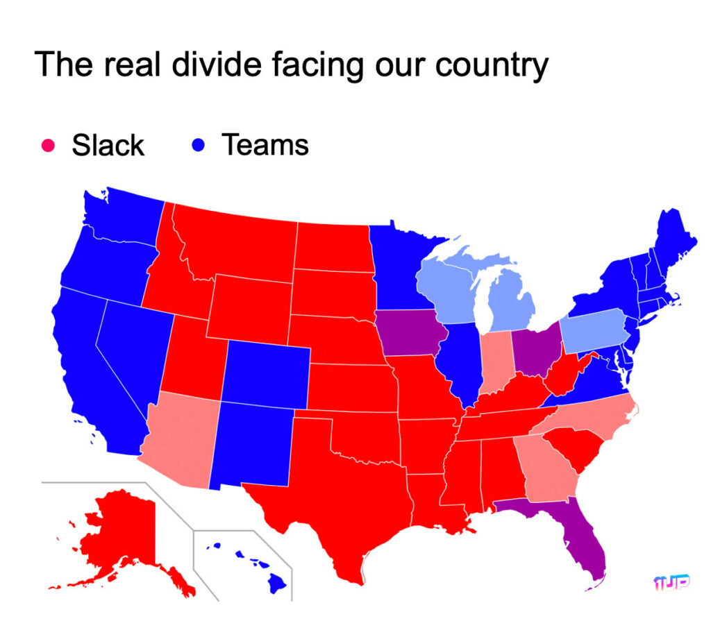 Slack vs Microsoft Teams Meme